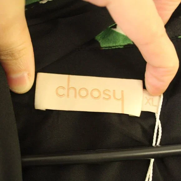 Choosy Green Animal Print One Sleeve Dress Size XL - Picture 6 of 13